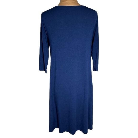 Eileen Fisher blue tee shirt dress size Medium - Picture 4 of 7